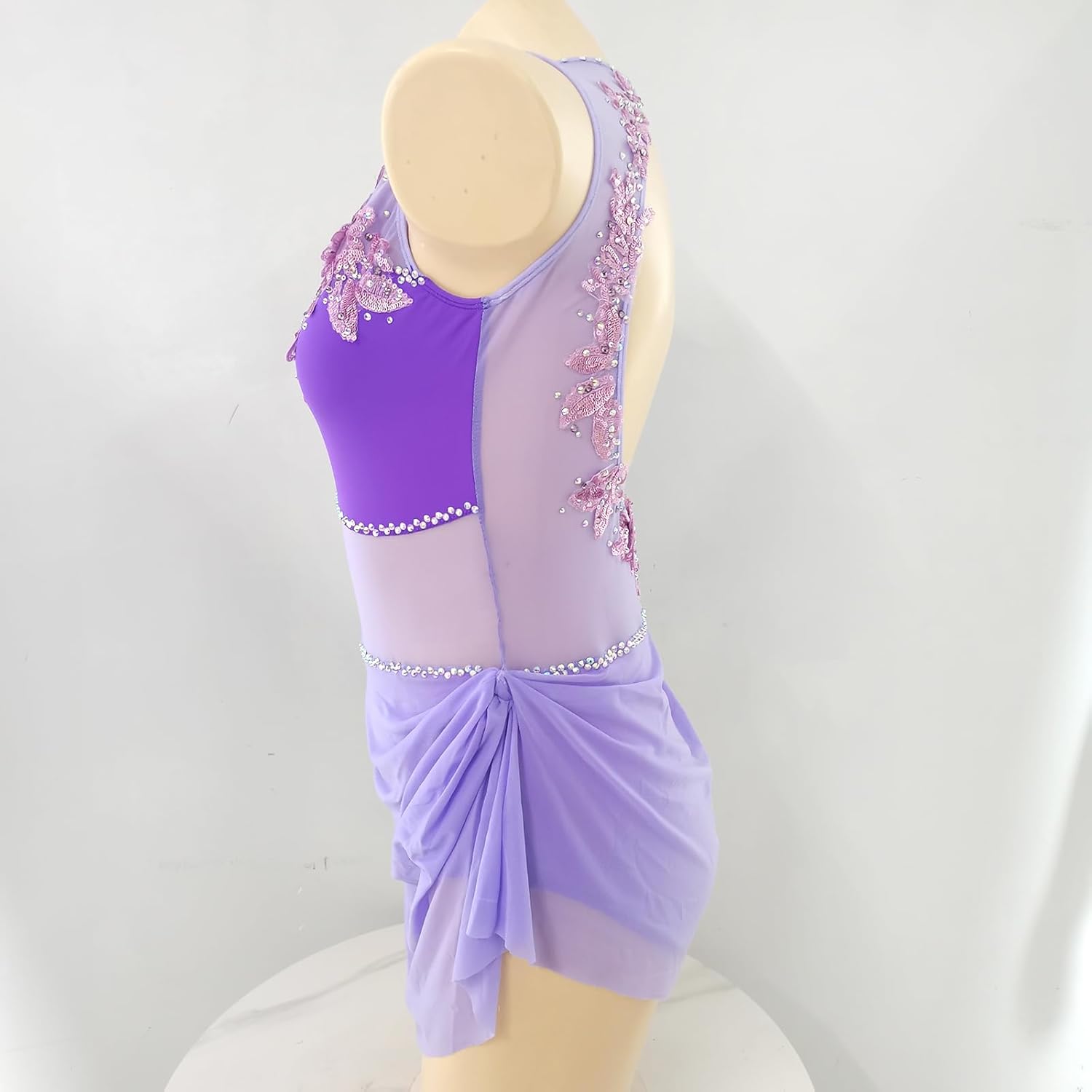 Women's Purple Lyrical Dance Costume Modern Dance Pole Dance Performance Costume