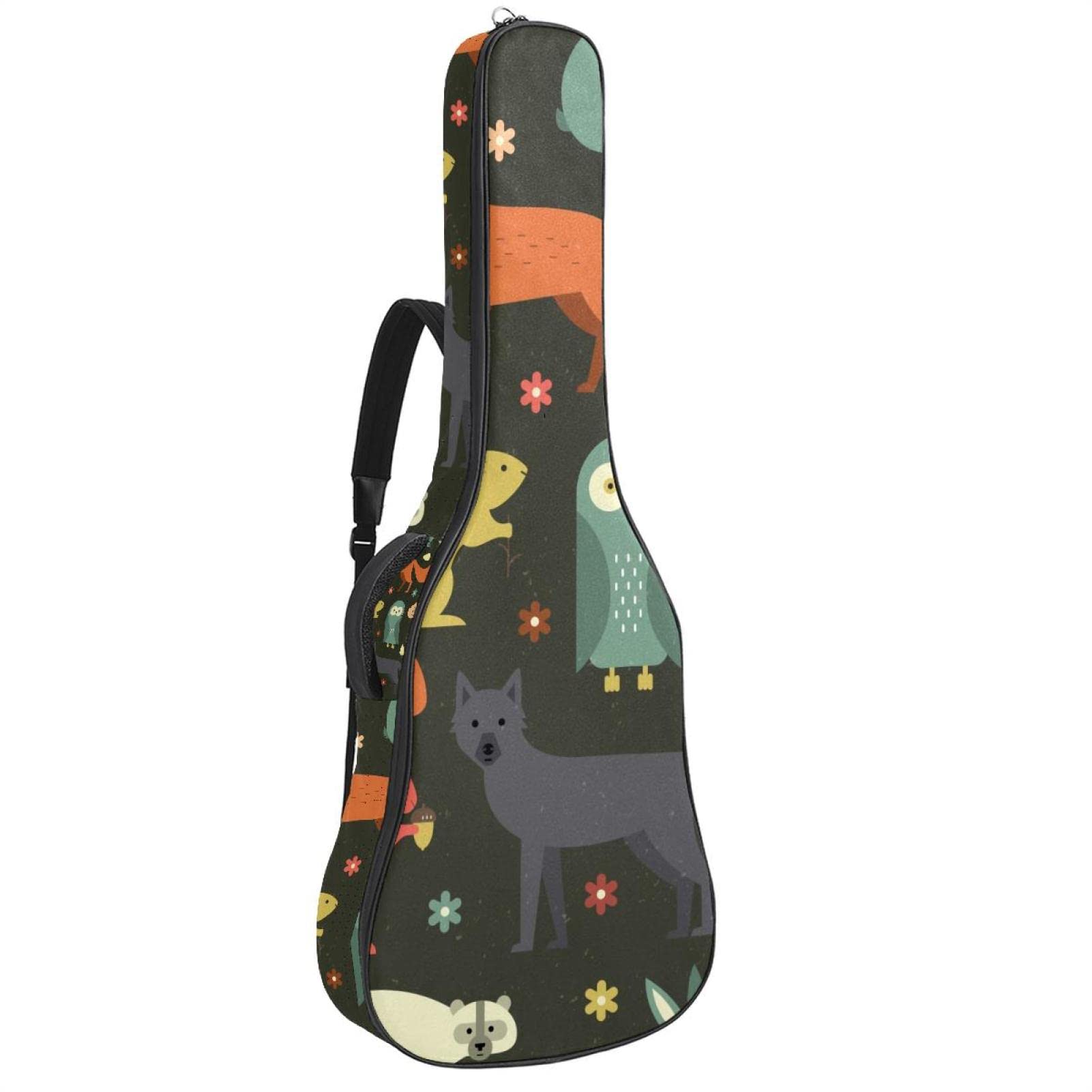 Torba na gitarę akustyczną, wodoodporny plecak na gitarę, gruby, miękki, wyściełany, instrument gitarowy, muzyka, gitara klasyczna, Kolor (4), 42.9x16.9x4.7 in, Organizer do torby