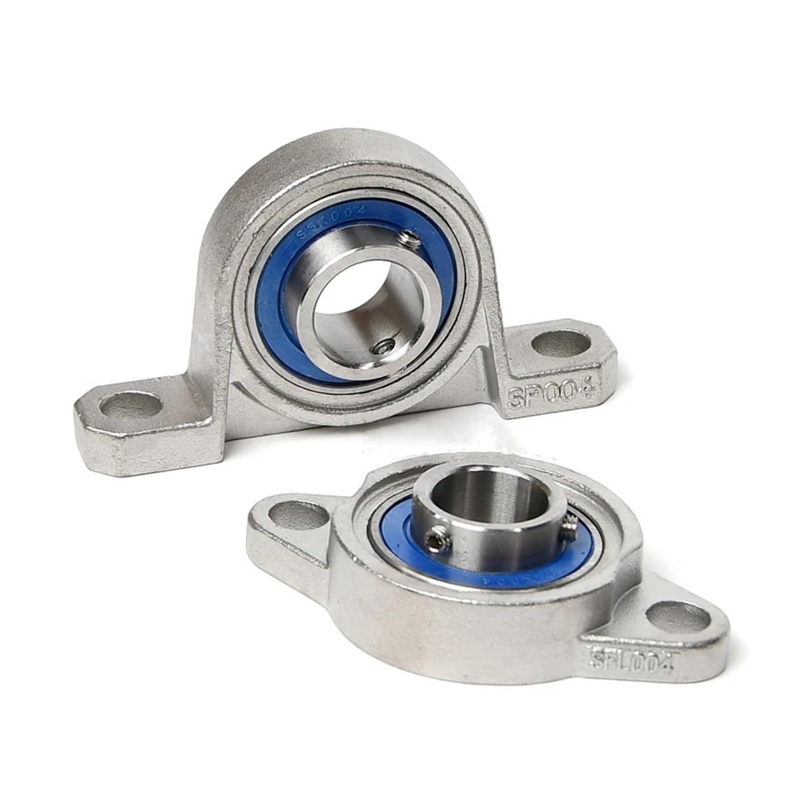 1pcs Zinc Alloy Diameter 8mm to 30mm Bore Ball Bearing Pillow Block Mounted Support SKP000 SKFL000 001 002 003 004 005 006(Motor with Bracket,SKFL007)