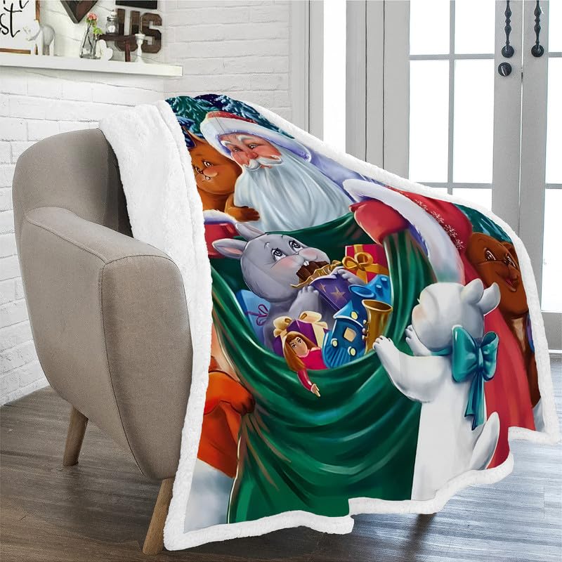 Plaid Couverture Polaire Flanelle,3D Hiver Chaude Douce Moelleuse Microfibre Couverture De Lit Couvre-lit Jeté De Canapé150x200cm - Maison