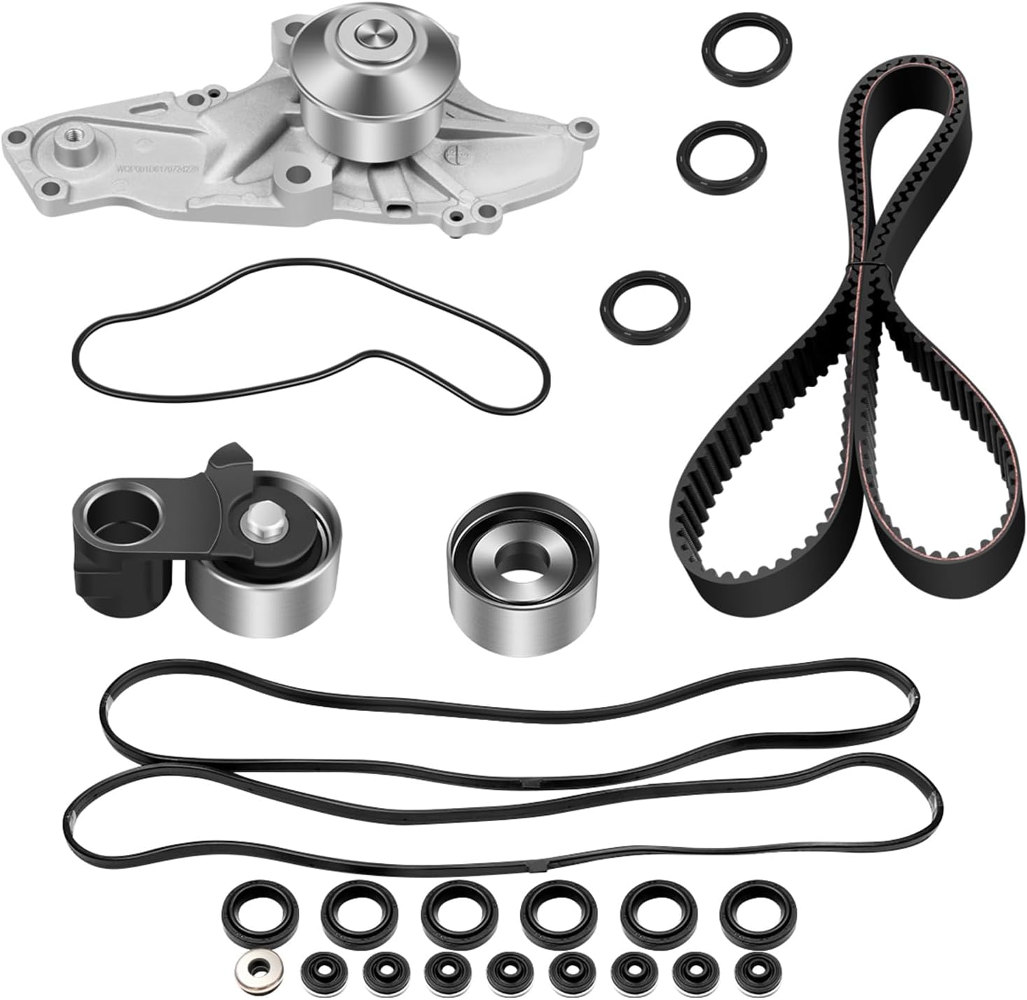 ECCPP Timing Belt Kit with Water Pump Compatible For Acura CL MDX TL For Honda For Accord 1999 2000 2001 2002 2003 2004 For Honda Odyssey 2003 2004 Pilot TBK286 WPHO024 VCHO024 TS26286