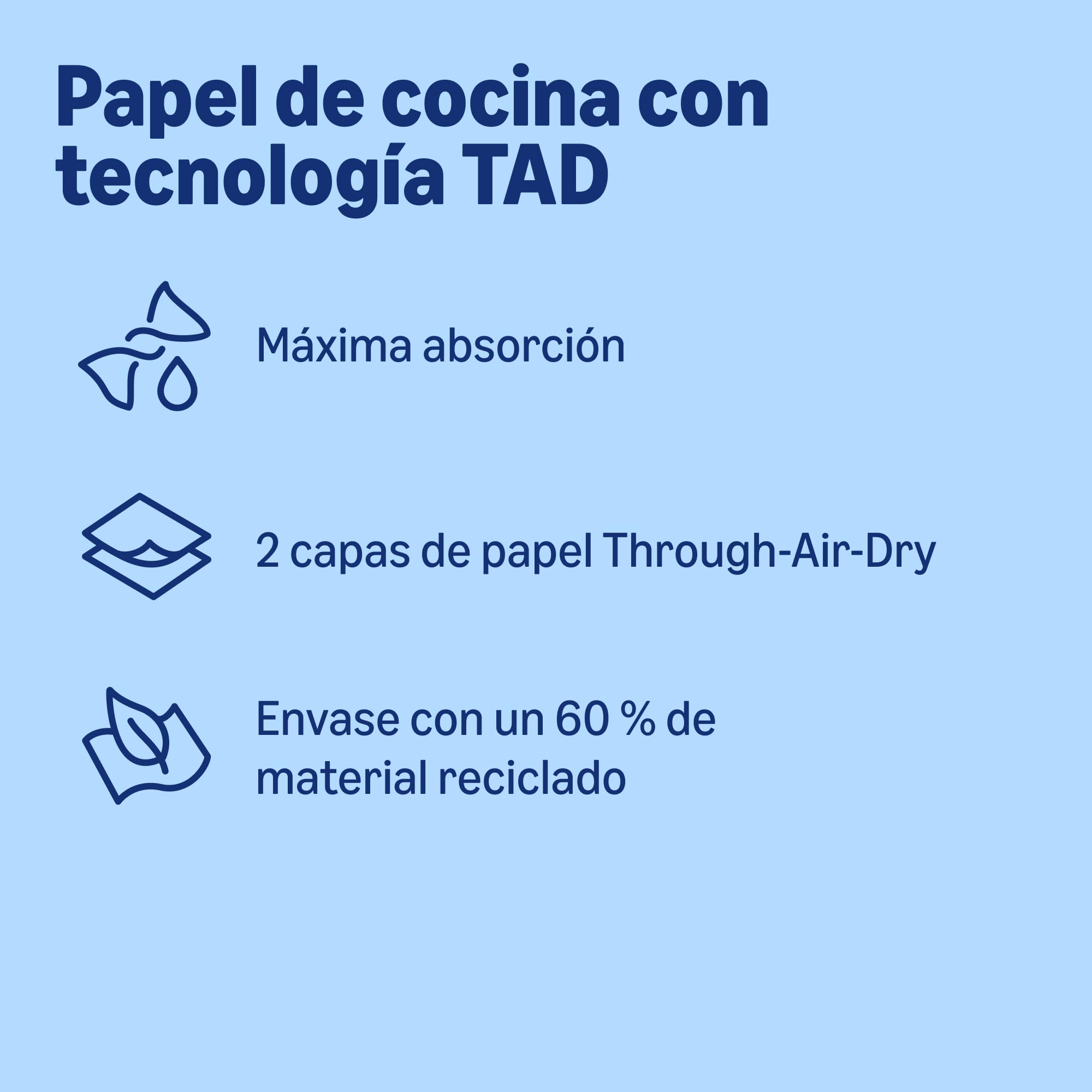 by Amazon Rollo de Cocina TAD Ultraabsorbente, 4 Rollos (Paquete de 1), 51 Hojas por Rollo, Certificado FSC