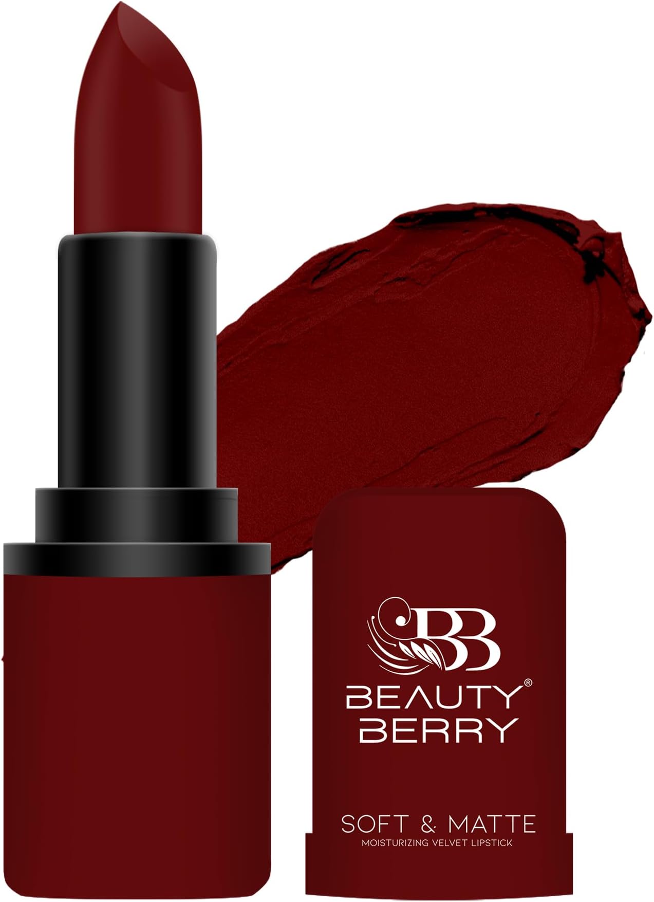 Beauty Berry Soft & Matte Moisturizing Velvet Lipstick For Women - Long-Lasting, Hydrating, High-Pigment Color. (Shade 19)