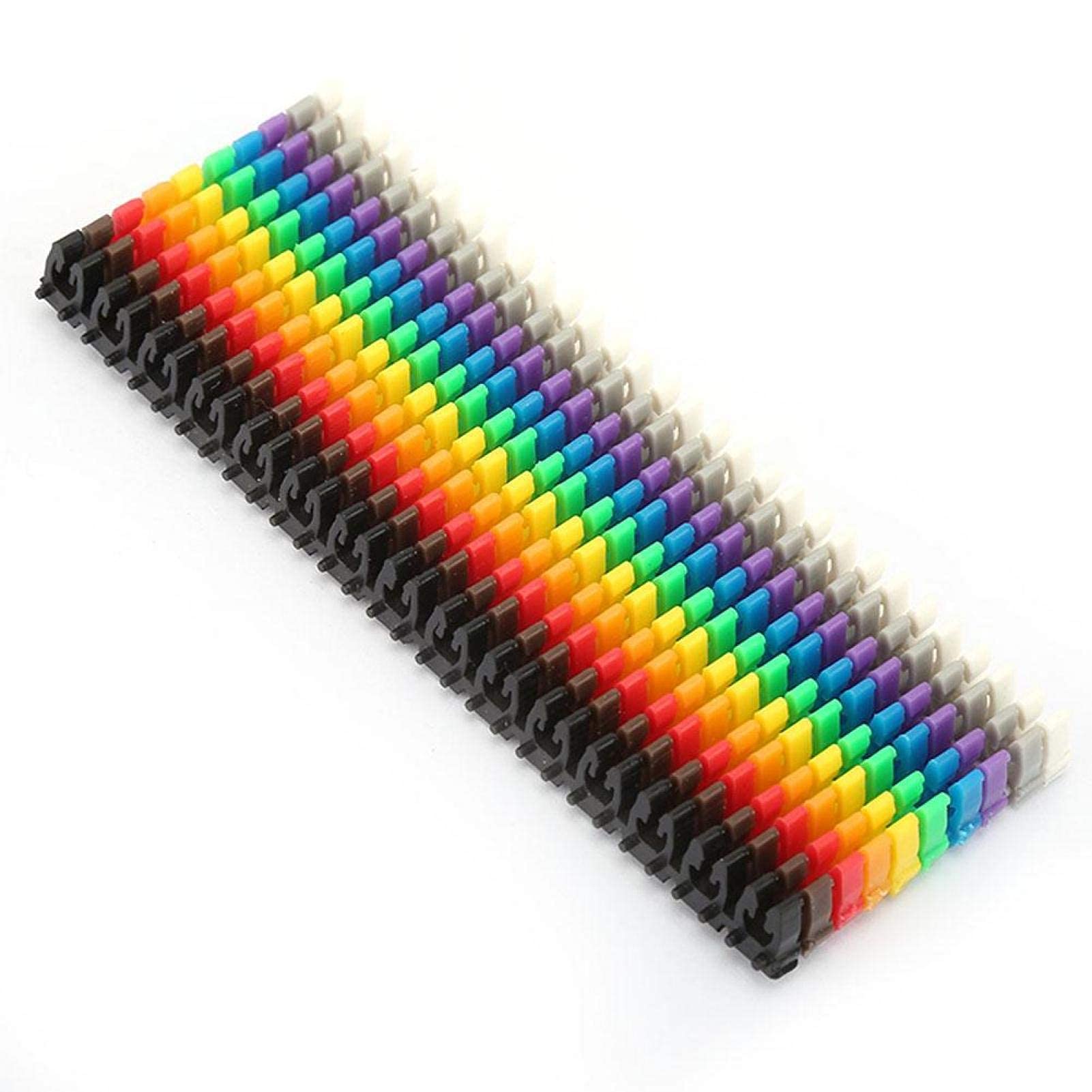znacznik numeracji przewodów, plastikowy klips do kabli oznaczonych kolorami (150 szt. 1,5 mm²)