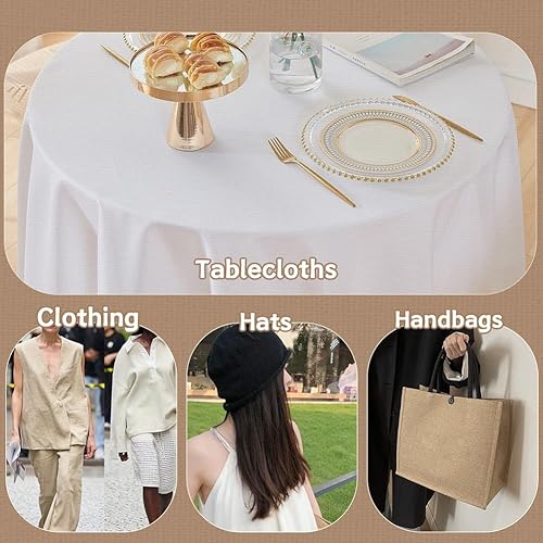 Miniatura 7 de Zxiixz Tela de costura de lino azul, (59 x 19 pulgadas), tela de lino de gran tamaño, tela de lino bordada, tela de lino para punto de cruz, tela