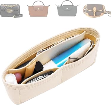 Felt Purse Organizer Insert for GG Marmont Matelasse Shoulder Bag Long champ le pliage,Mini Handbags Organizer Tote Liner Pouch for Women Inner Bladder Bag Storage Bag