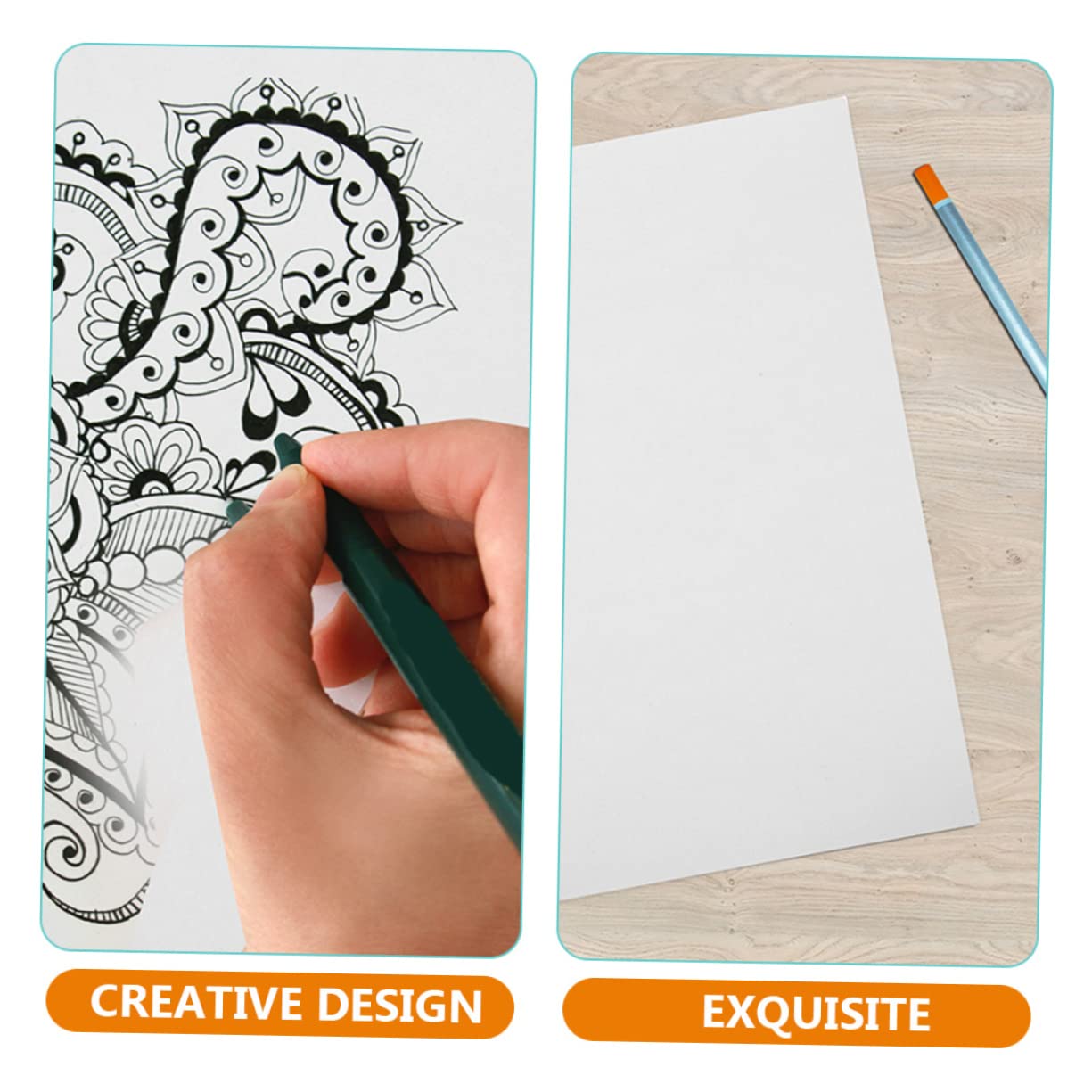 NUOBESTY Bloc de Papier Aquarelle Blanc, 100 Feuilles, Papier Épais 160g pour Dessin et Peinture à L’eau, École et Garçon et Filles