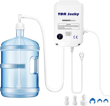 Electric Water Dispenser Pump, 110V Bottled Water Pump System with 20ft Food-Grade Pipe, Wall-Mounted Design, Float Sensors for Home, Office, Ice Maker, Coffee Machine