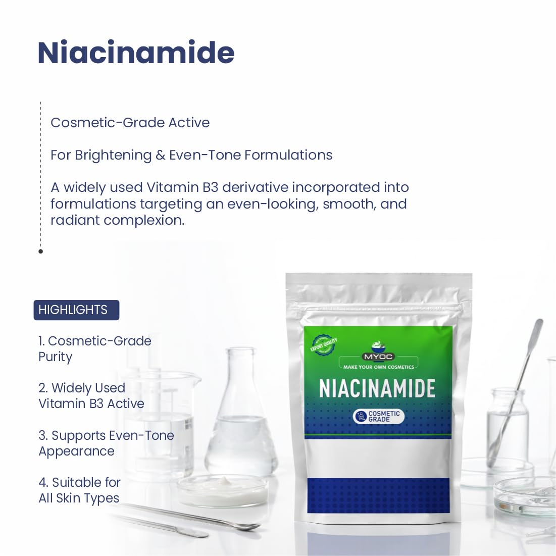 Niacinamide Powder (3.9 oz / 113 g) - Cosmetic Grade For DIY Serums Toners Creams & Skin Care Formulations — Amazon image 3