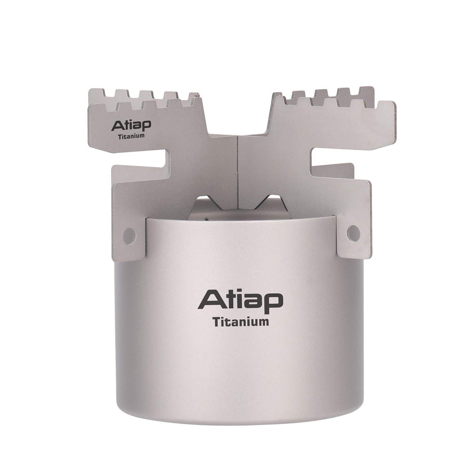 ATiAP Titanium Alcohol Stove, Portable Lightweight Mini Alcohol Camping Backpacking Stove with Cross Stand for Outdoor Camping Hiking Backpacking