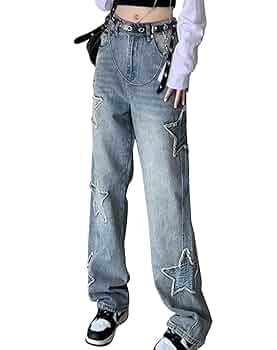 パンツ 2000s GGD belt gimmick buggy pants y2k Y2K Denim Printed Buggy Pants – YZ