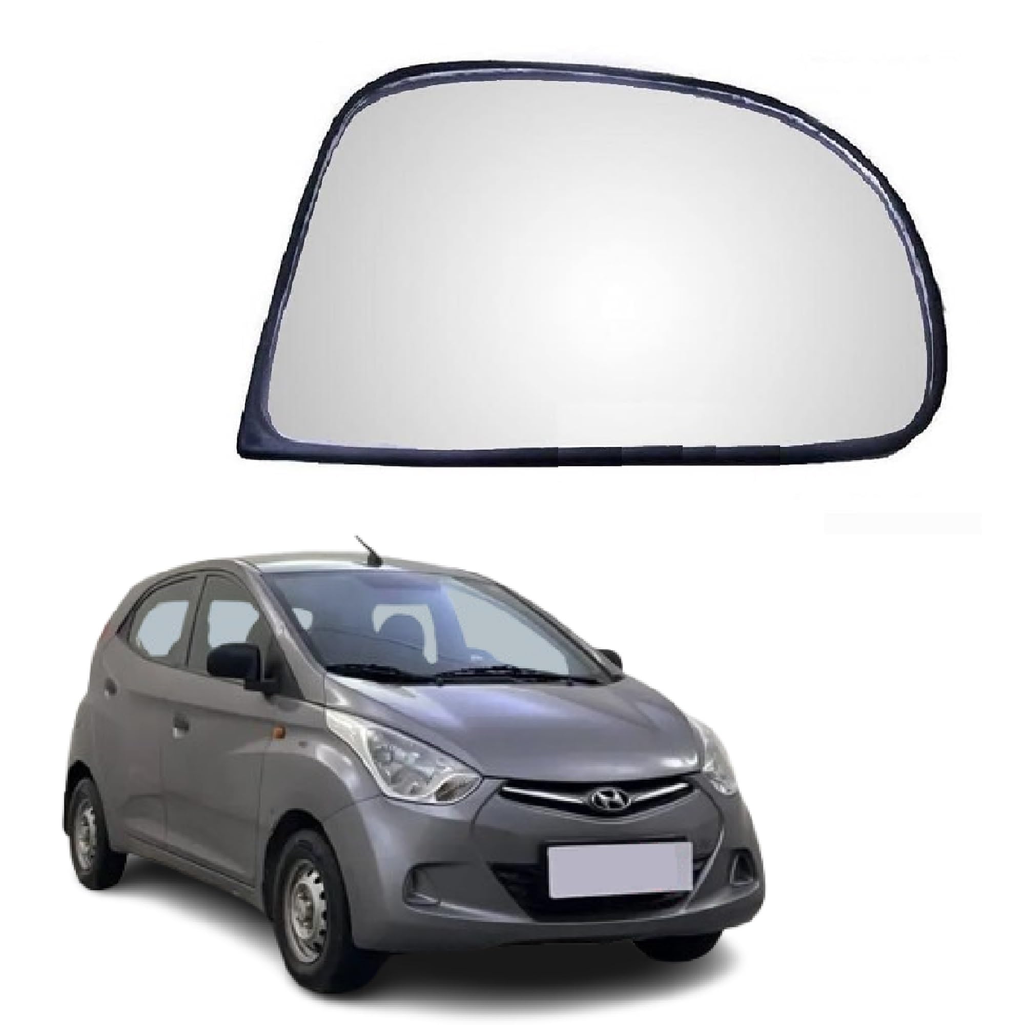 STYCARO - Side Mirror Glass compatible with Hyundai Eon 2011-2019 Era/Magna/Dlite Model (RIGHT DRIVER SIDE)-image-15