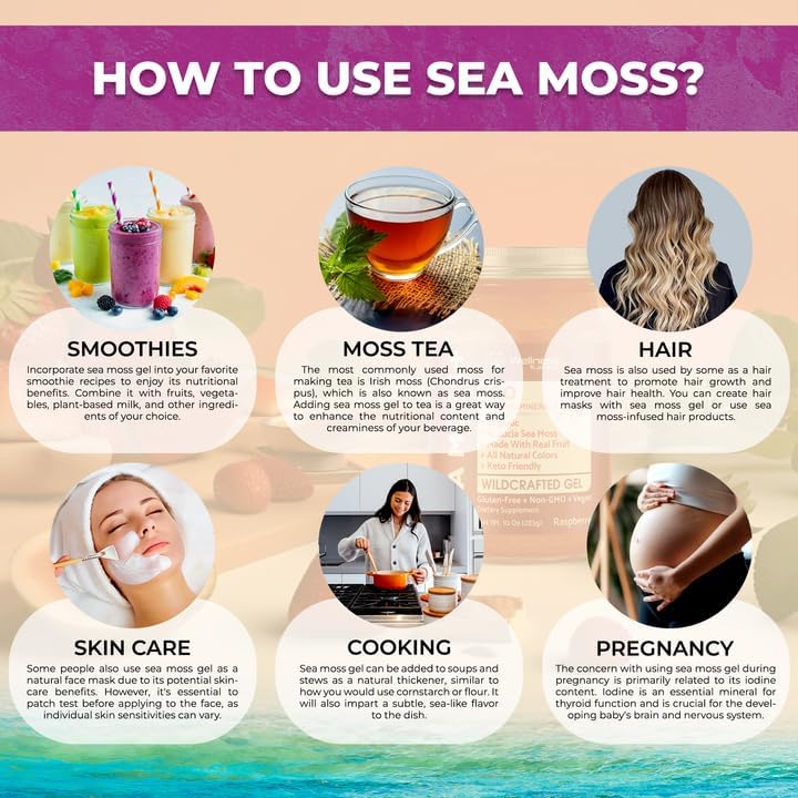 Miniatura 5 de Irish Sea Moss Gel orgánico crudo  Gel de masa marina de superalimento silvestre  Sabor a baya de saúco, rico en vitaminas y minerales de aguas