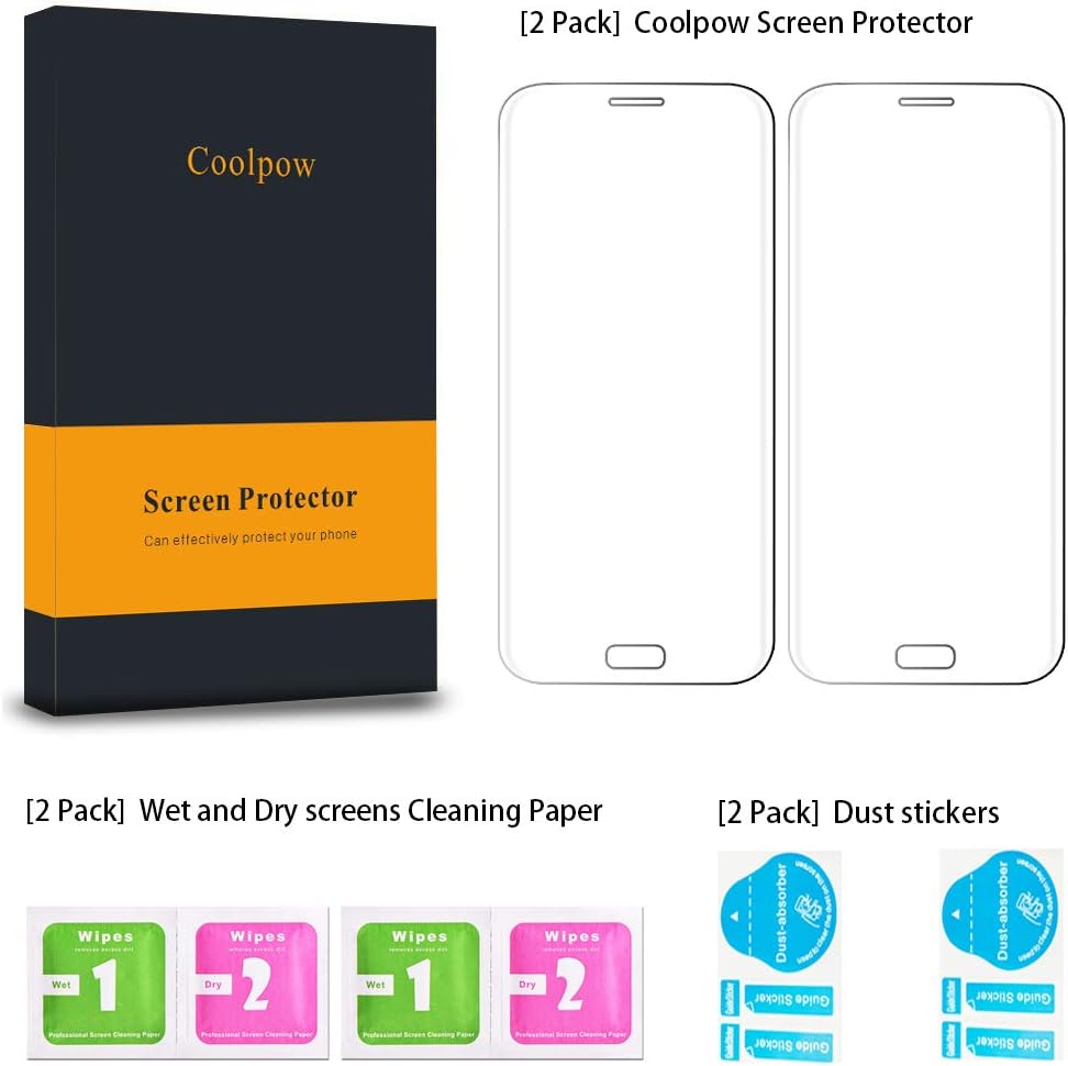 [2 Pack] Samsung Galaxy S6 Edge Screen Protector Temperd Glass 3D Curved Full Coverage HD Clear 9H Anti-Scratch Tempered Glass Screen Protector Film for Samsung Galaxy s6 Edge