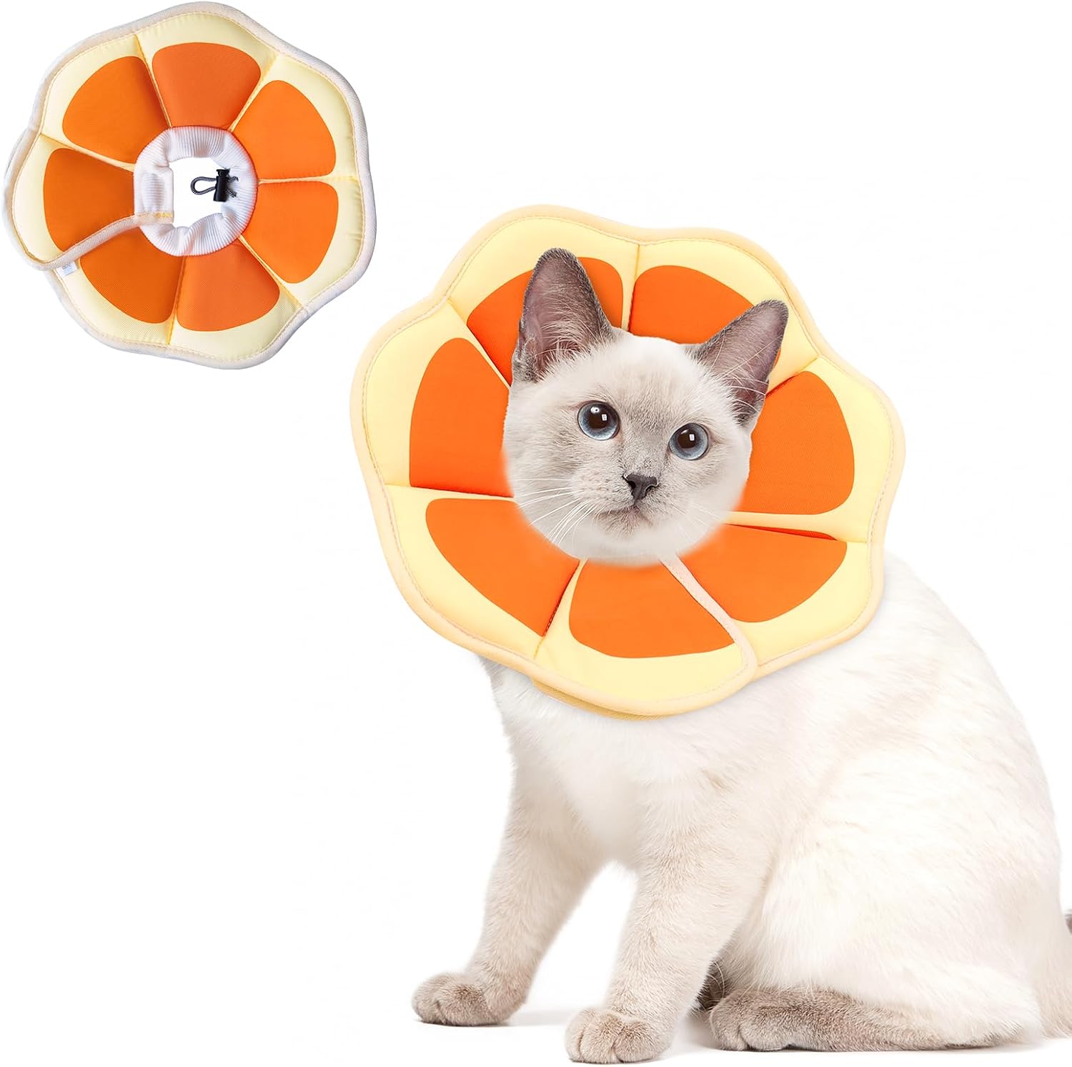 Cat Cone Collar Soft, Comfortable E Collar for Cats After Surgery, Recovery Elizabethan Collar for Cats Kitten to Stop Licking, Pink M