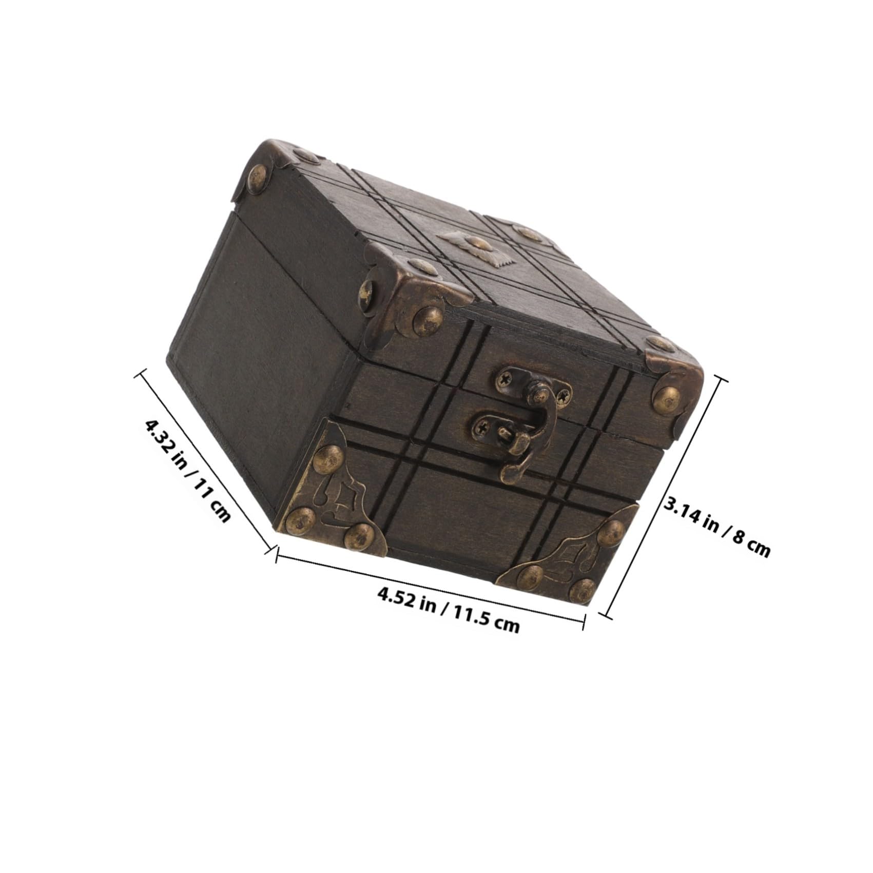 ibasenice Scatola Porta Cofanetto Multiuso Vintage in Legno Resistente per Piccoli Oggetti per Comò la Scrivania