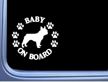 Baby on Board Frenchie L513 6 Sticker French Bulldog Decal