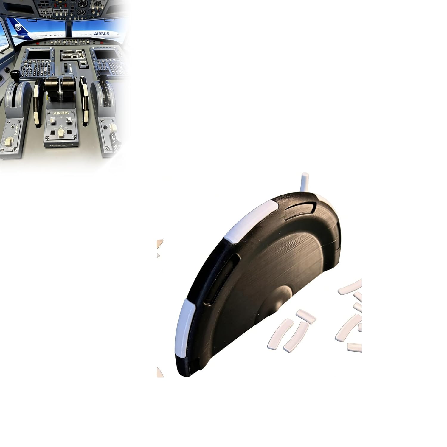 Throttle Lever Simulates Trim Wheel, Compatible with Thrustmaster TCA A320 Flight Simulator Accessories
