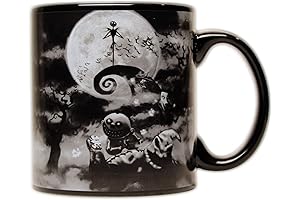 Silver Buffalo Disney Nightmare Before Christmas Oogie Boogie Jack Skellington Ceramic Mug, 20 Ounces