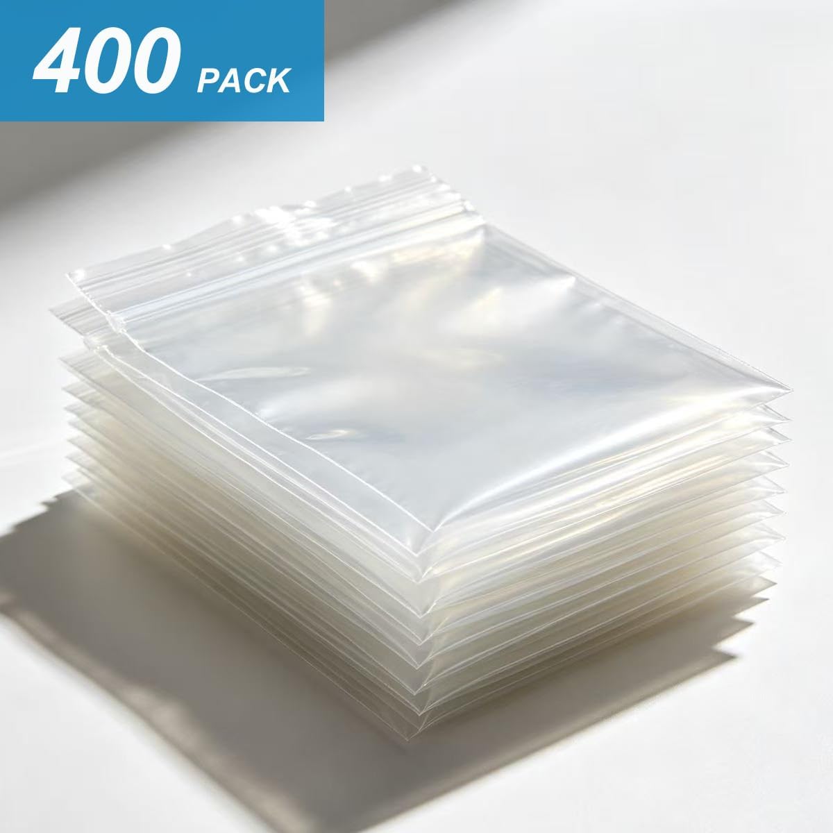 400 Pcs 3×4 Inch Small Plastic Bags, Mini Clear Jewelry Zip Baggies