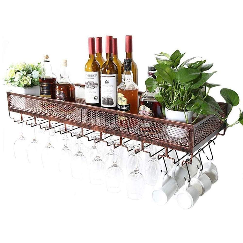Comptoir de bar suspendu en laiton pour salon esprit loft chic