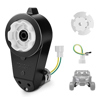 1pcs 24 Volt RS555 35000 RPM High-Speed Motor Gearbox for Power Wheels Motor Upgrade, Pair of 24V Replacement Parts for Ride On Toys, High Torque Motor kit for Kids Electric Vehicle Replace Parts 1