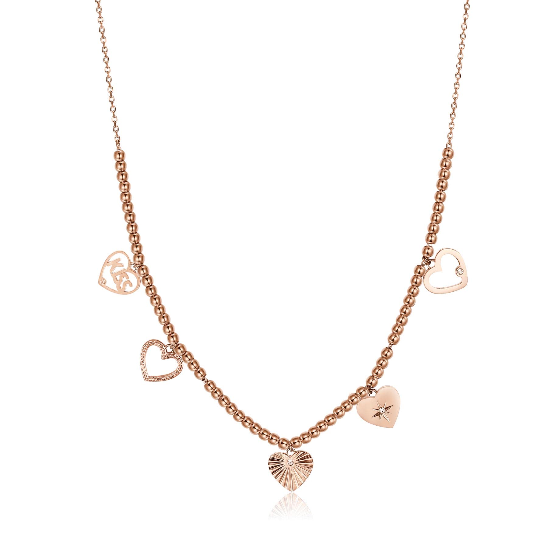 Collana Donna Brosway Chant BAH26 in Acciaio Silver con Cuore e Cristalli Swarovski