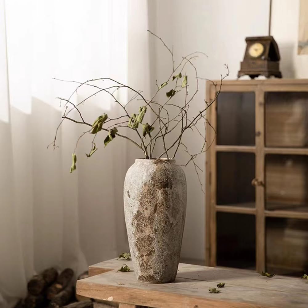 Amazon.com: Vintage Wabi-Sabi Style Ceramic Vase, Rustic Floor