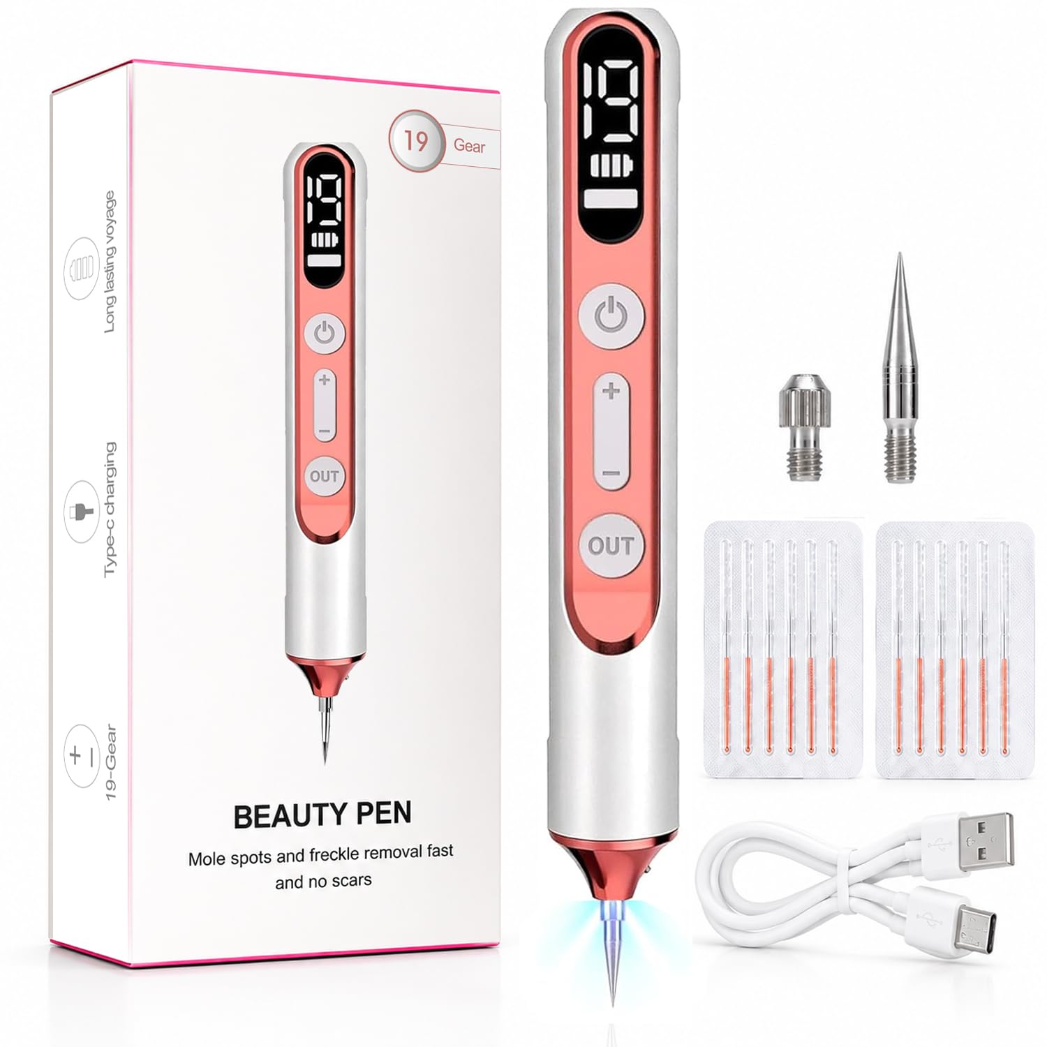 Skin Care Tools, Tag Appearance Grooming Pen Design for Convenient Home Use, Safe for Women Men Home Grooming (Rose Gold)