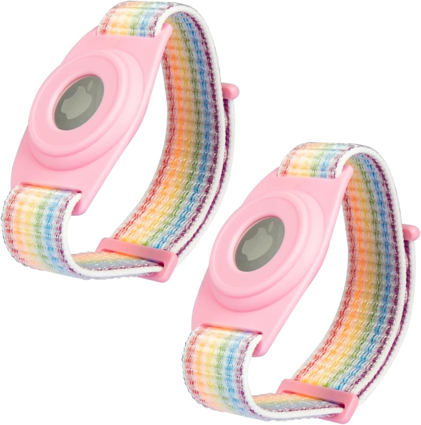 WATACHE Para niños, antipérdida, antiarañazos, para posicionar la pulsera Suivi Airtag (2 rosa arcoíris)