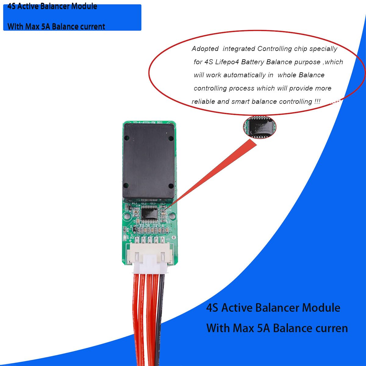 4S Lifepo4 12V Batterie aktiver Balancer 5A