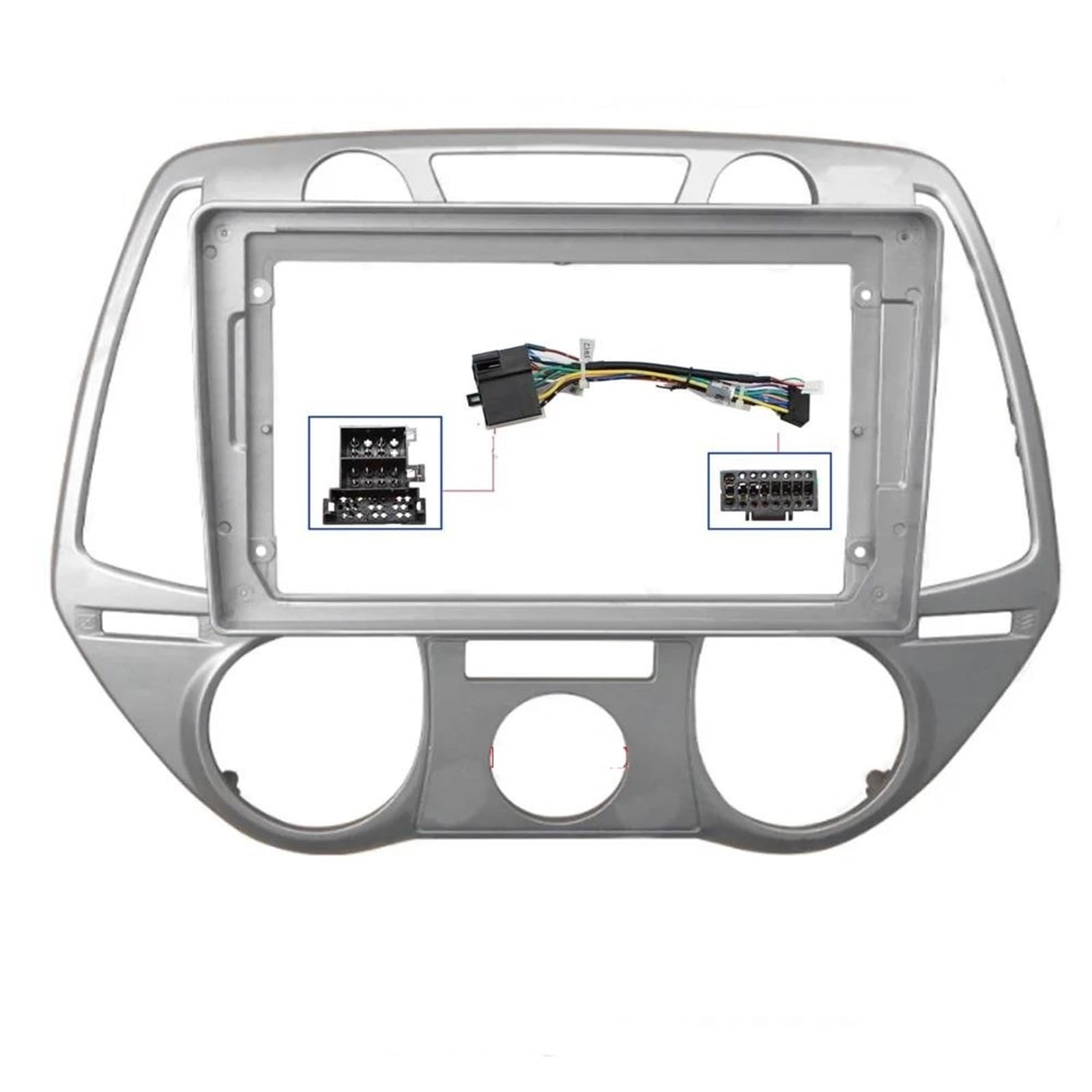 Générique Cadre de façade d'autoradio Voiture 9 Pouces Radio Fascia pour Hyundai pour I20 2008-2012 Cadre Android 2Din MP5 Lecteur Panneau Stéréo Panneau D’autoradio | MT Frame set