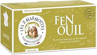 Les 2 Marmottes Infusion Fenouil - Goût anisé - Bien-Être et Relaxation