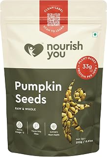 Nourish You Raw Pumpkin Seeds 250 gm – High Protein, Fiber-Rich Superfood Snack | Nutrient-Dense & Crunchy Seeds for Healt... Price In India