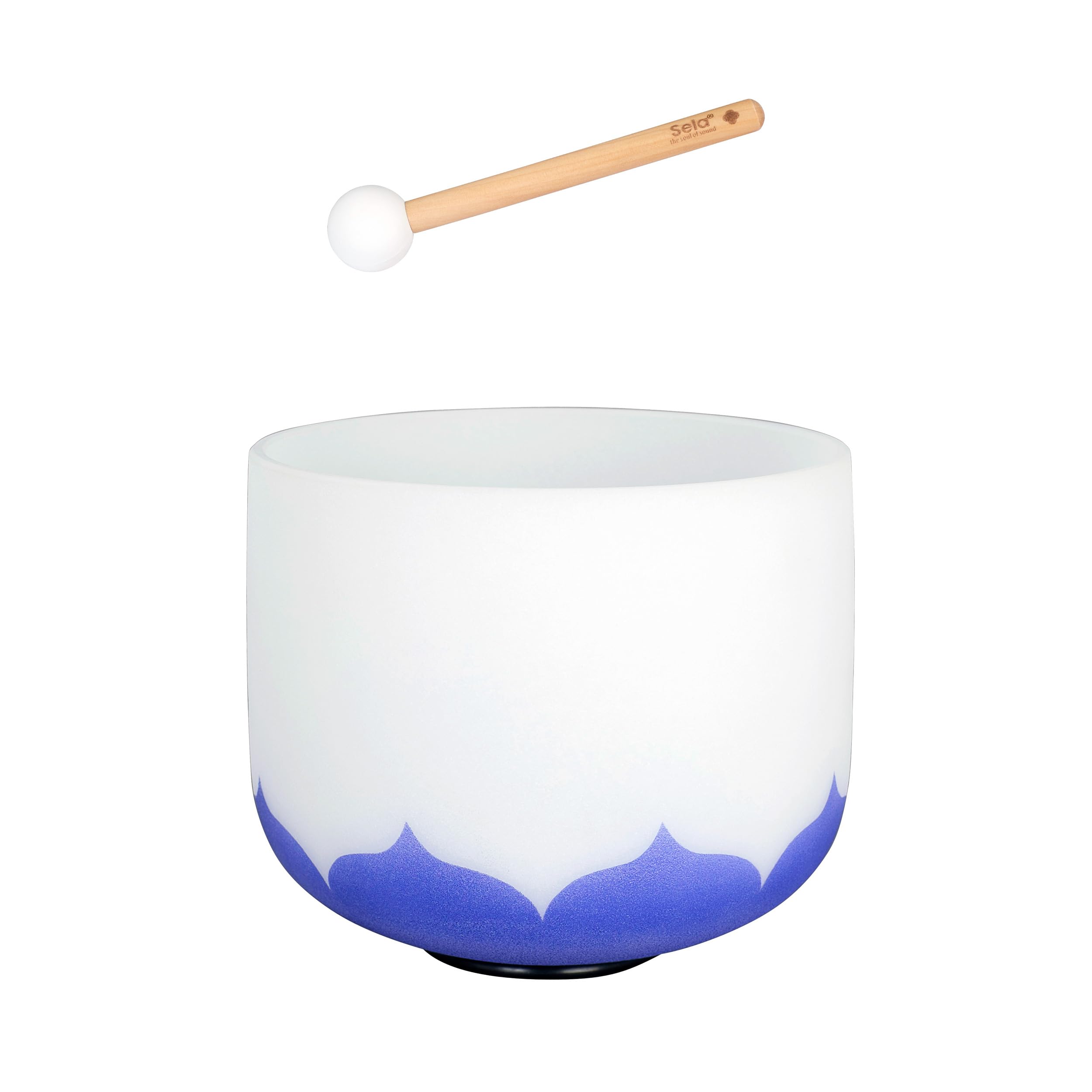 9 Inch Crystal Singing Bowl Set Lotus 432Hz A - Indigo (Third Eye Chakra)