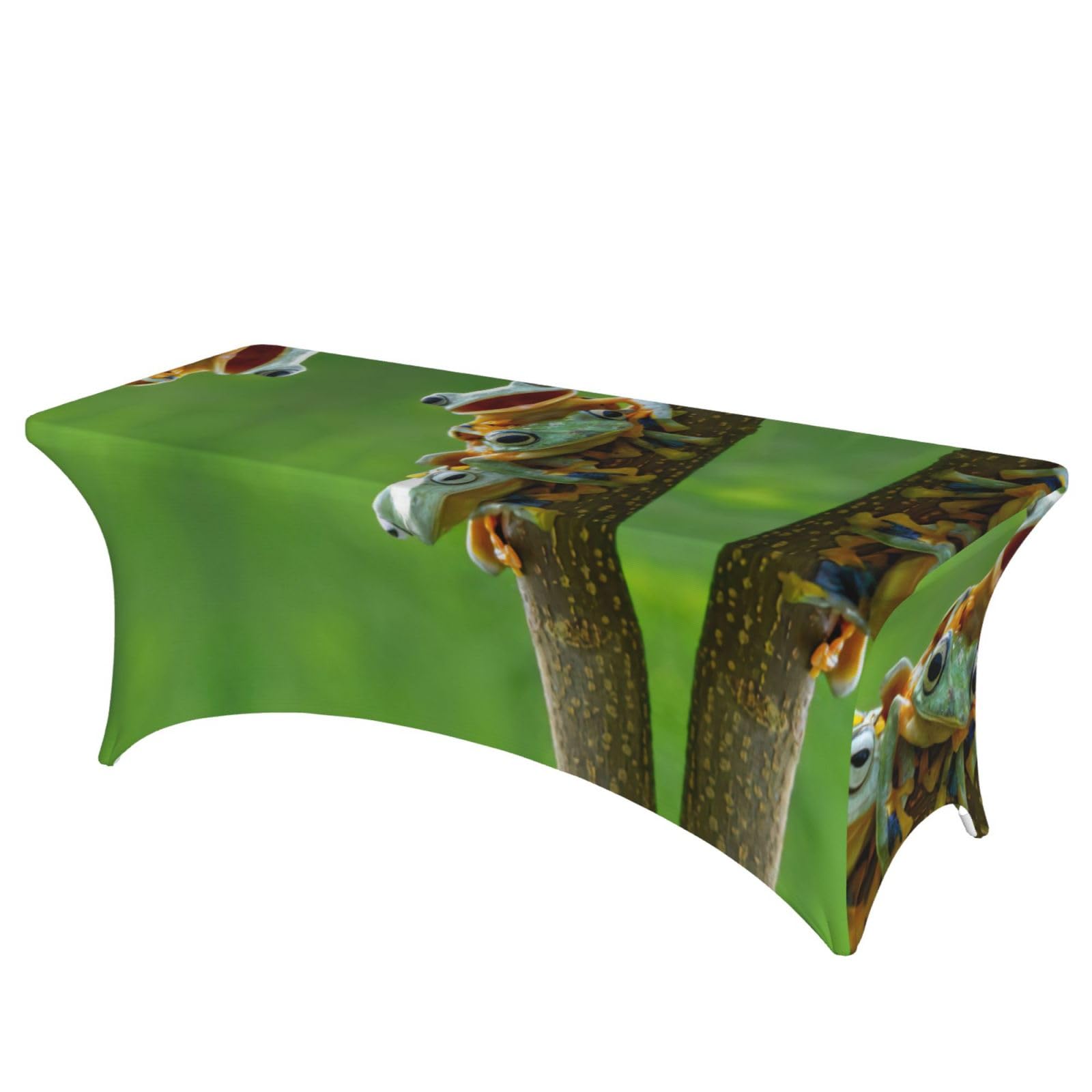 Nappe de table extensible élasthanne motif grenouilles 1,8 m lavable de fête