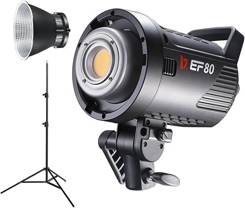 Miniatura 2 de EF-80 80W COB llevó la luz de vídeo con el control de la aplicación, 5500K luz diurna Bowens MountCRI97+TLCI98+9 efectos de iluminacióniluminación