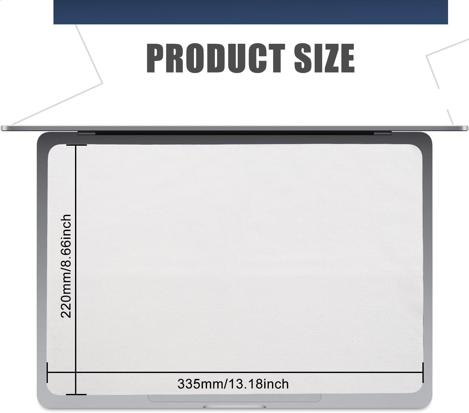 Microfiber Liner Cleaning Cloth 15" 16" MacBook Air/MacBook Pro Screen Keyboard Imprint Protection, Keyboard Protector Compatible with MacBook Air 15.3" /MacBook Pro 15"/MacBook Pro 16"