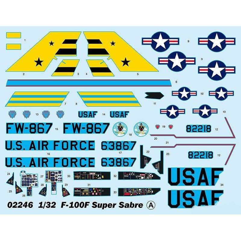 Trumpeter Modell-Flugzeug F-100f Super Sabre