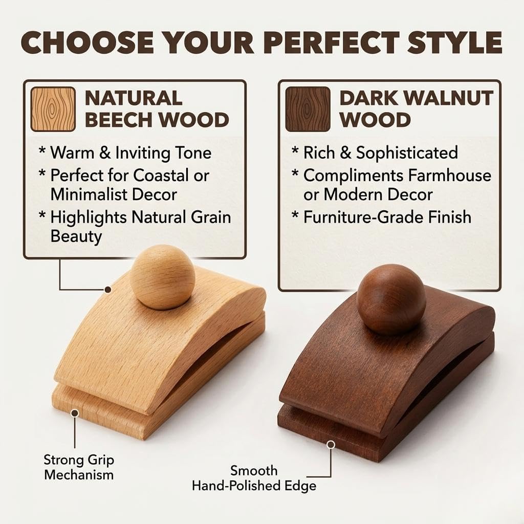 Blanket Hanger for Wall Decor, 4 Pack Solid Beech Wood Blanket Holders with Screws, Wooden Quilt & Tapestry Hangers for Blankets and Throws (Mixed Wood Tones)