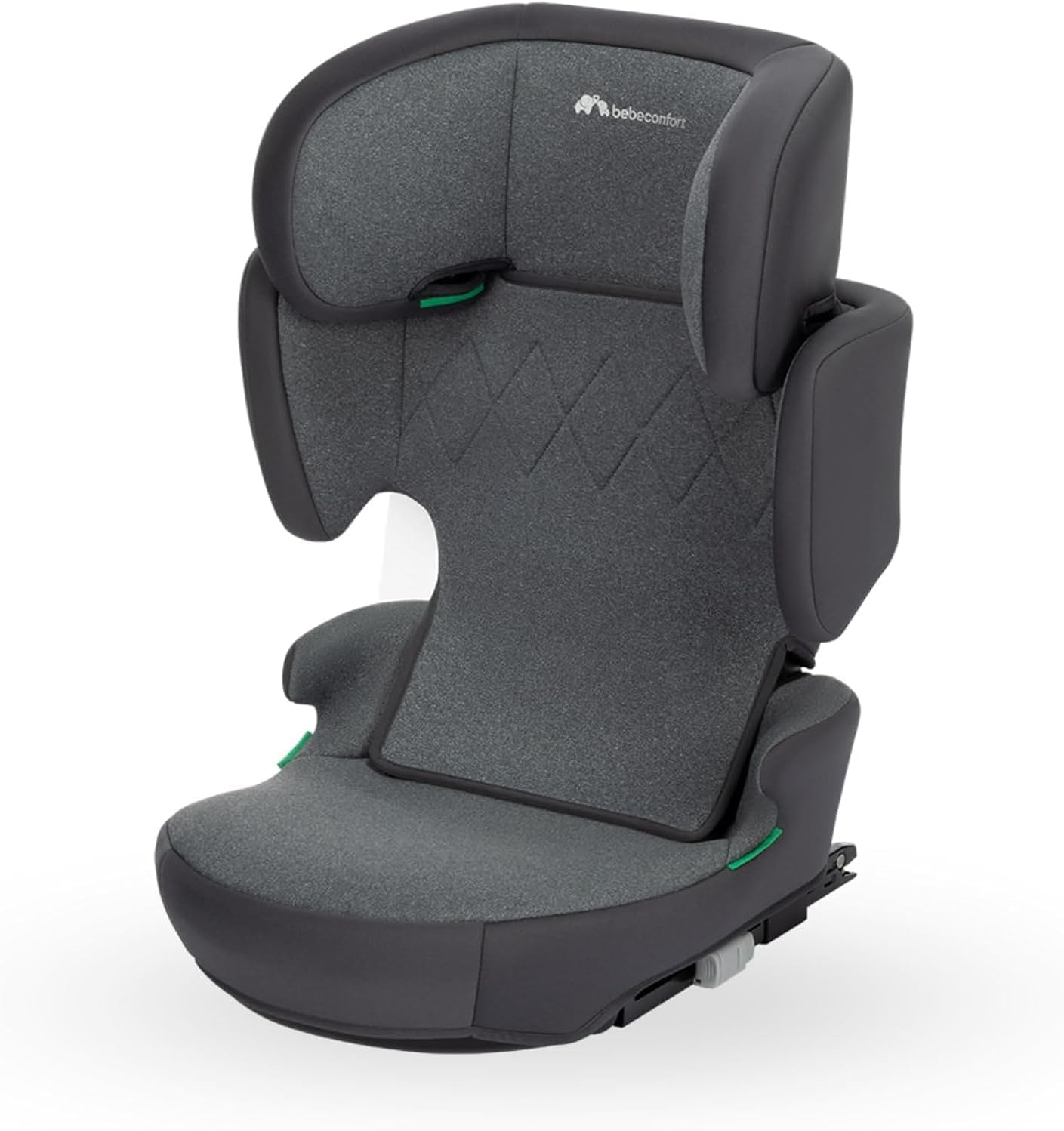 Bebeconfort RoadFix i-Size, Backrest Booster Car Seat, 3.5-12 Years (100-150cm), ISOFIX Car Seat, Foldable Car Seat, Lightweight (4.4 kg), 14 Headrest Positions, Padded seat, Tinted Graphite