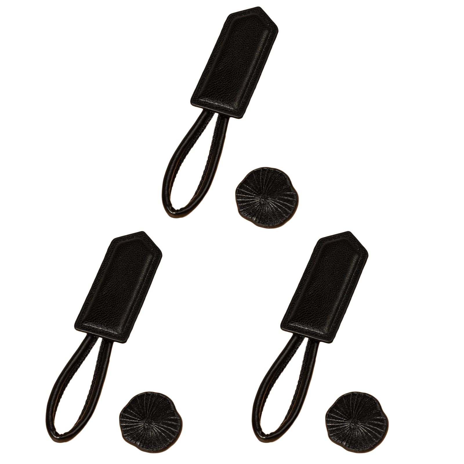 Lilinzhi 3pcs Vintage PU Leather Horn Buttons Toggles Closure Buckles Decorative Buttons For Fashion Enthusiasts Toggle Button Fasteners
