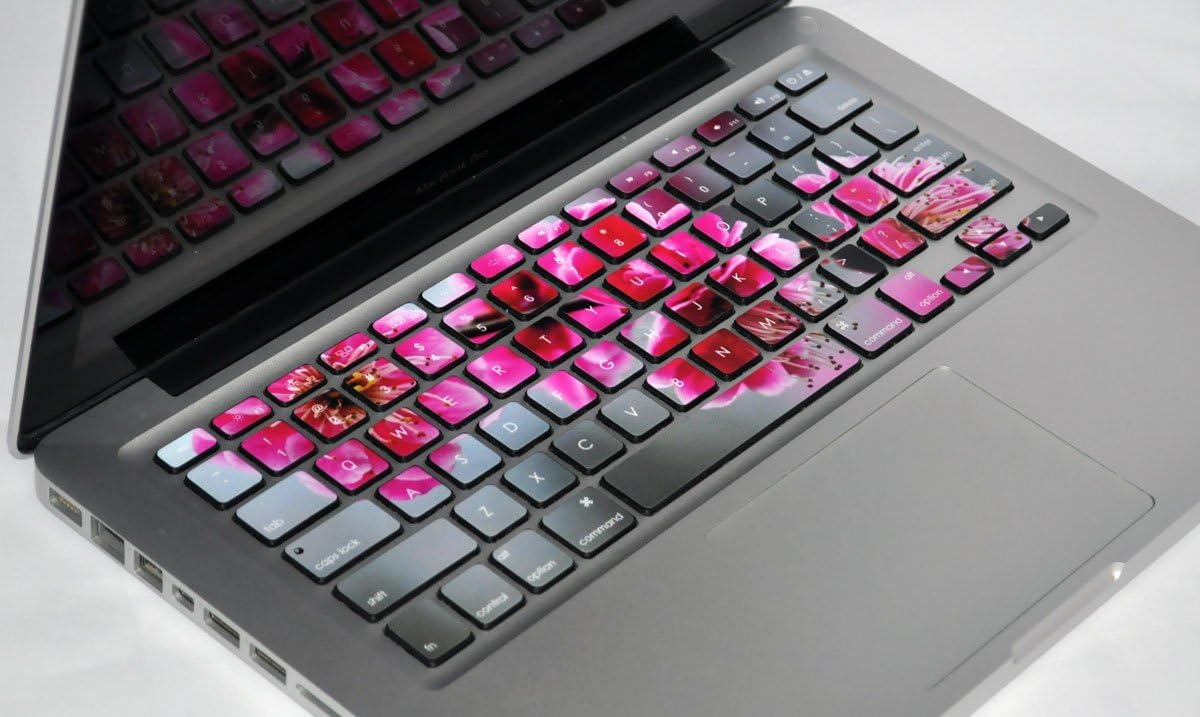 Crocodil Graphics Cherry Flower Keyboard Stickers for MacBook Pro 13, 15, 17 and MacBook Air 13" (Cherry Flower)