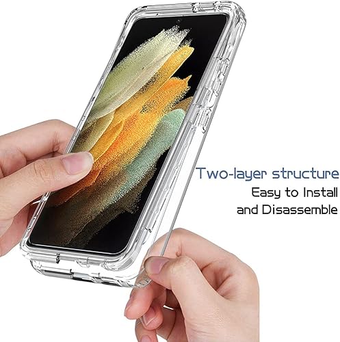 Miniatura 4 de Funda compatible con Galaxy S21 Ultra 5G de 6.8 pulgadas, Samsung S21 Ultra (2021) para niñas, cuerpo completo, a prueba de golpes, transparente,