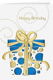 The Gallery Collection, 25 Personalized Birthday Cards with Foil-Lined E...