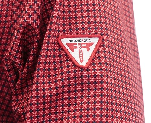 Image of TICOMELA Men's FR Welding Shirt Button-Down 7.5oz 100% Cotton NFPA2112 CAT2