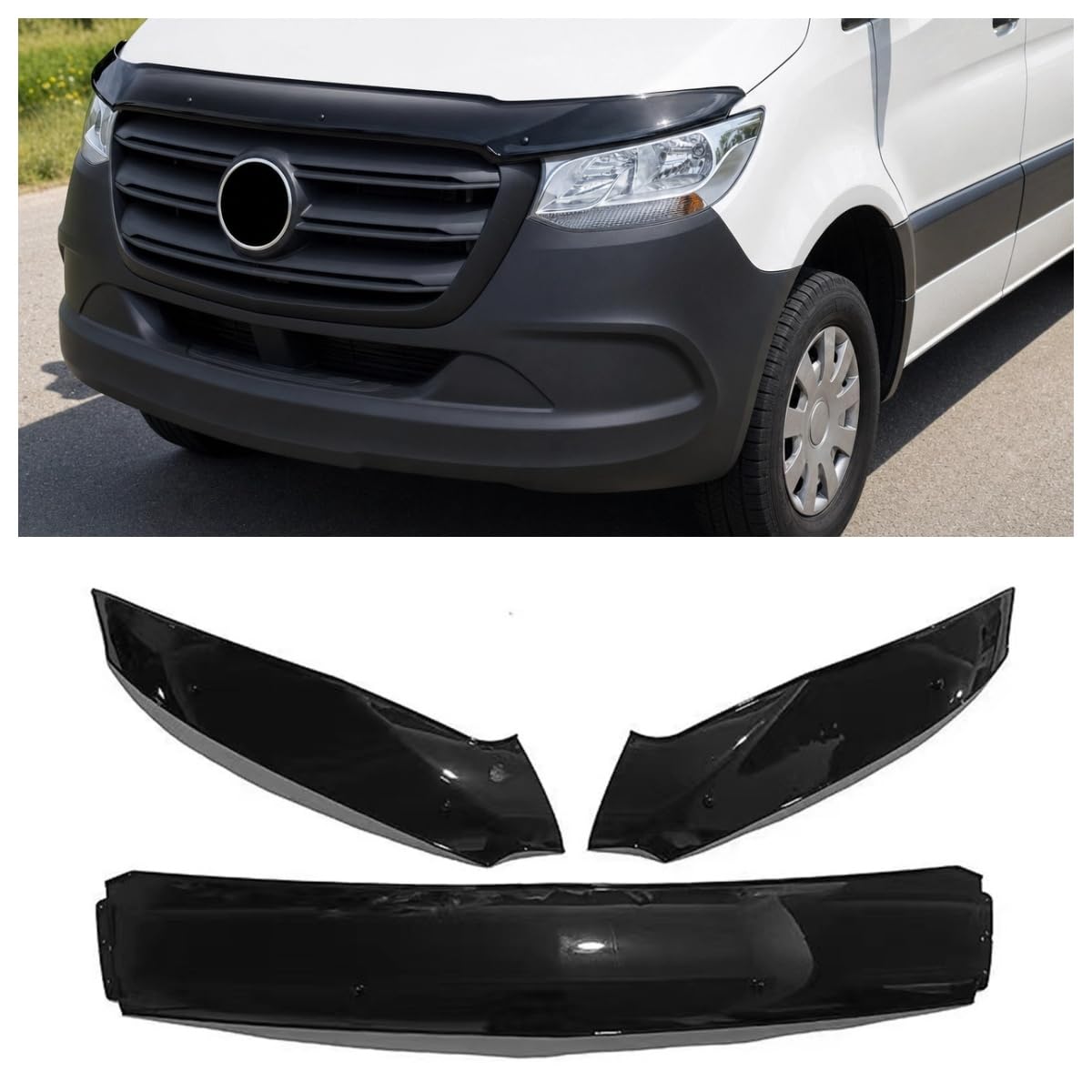 Protector deflector de capó delantero para Mercedes Benz Sprinter W907 W910 2019-2025