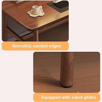 Office Small Computer Desk ,escritorio,Simple Writing Study Work Table,Water-Resistant, Scratchproof Surface, for Home Bedroom,Work,Gaming(Natural Wood,100 * 60cm(39 * 24in))
