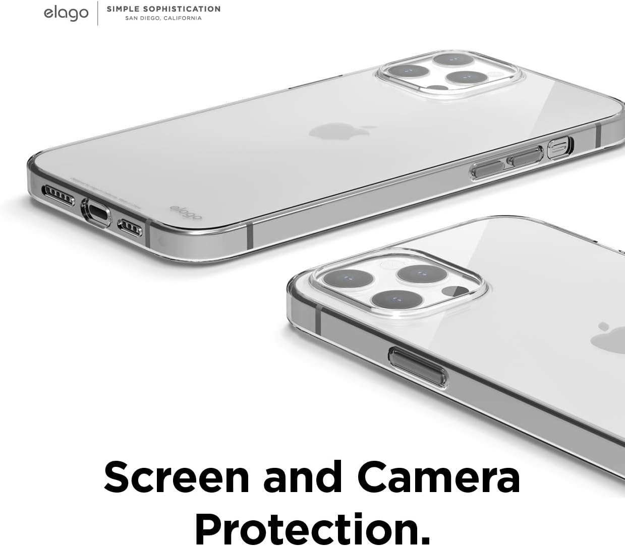 elago Clear Case Compatible with iPhone 12 Pro Max Case 6.7 inch, Shockproof Case, Scratch Resistant, Flexible, Screen & Camera Protection (Clear)