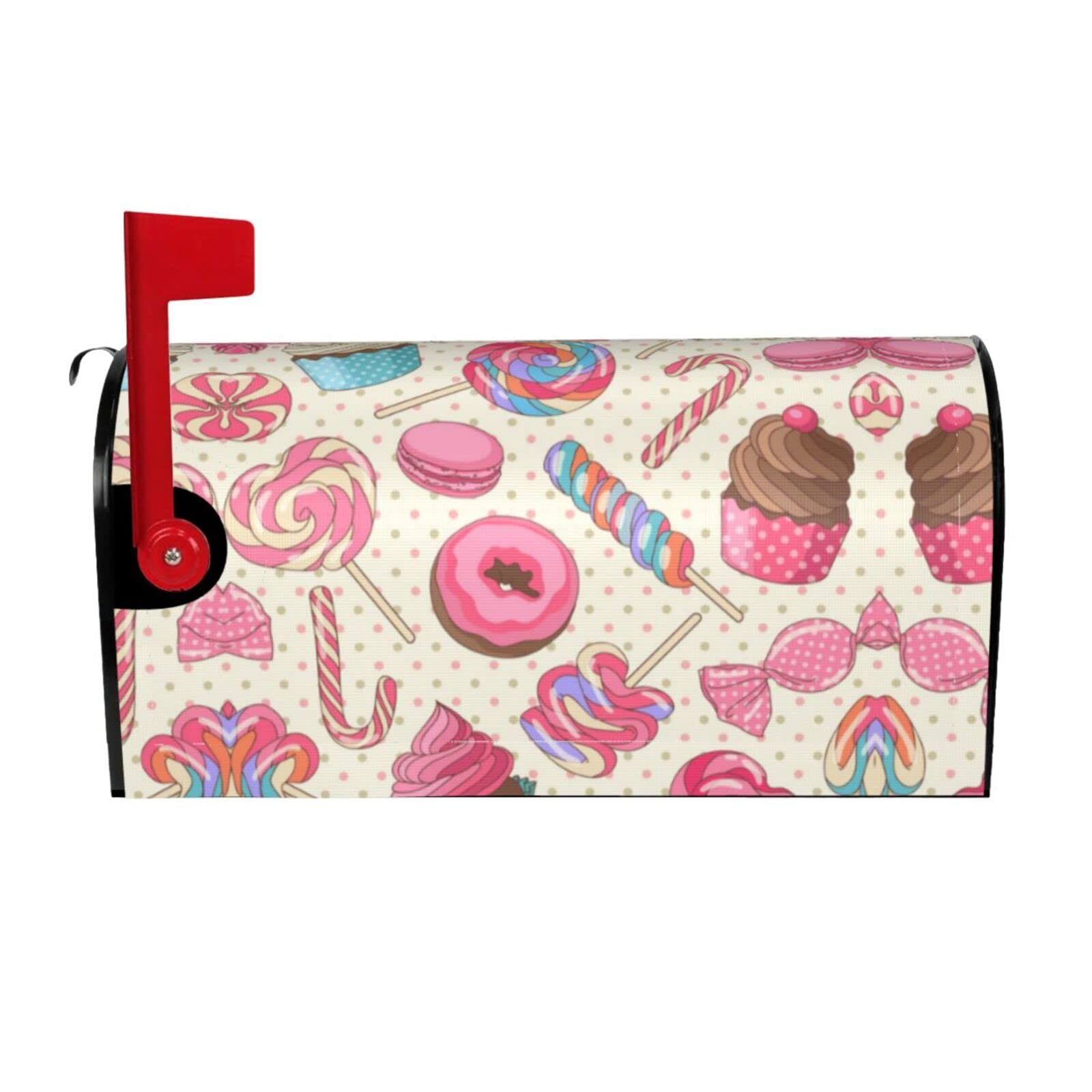 Amazon.co.jp: カラフル スイート ロリポップ カップケーキ ドーナツプリント メールボックスカバー 磁気標準サイズ 18インチ x  21インチ 屋外の庭のメールボックスの装飾用 : DIY・工具・ガーデン